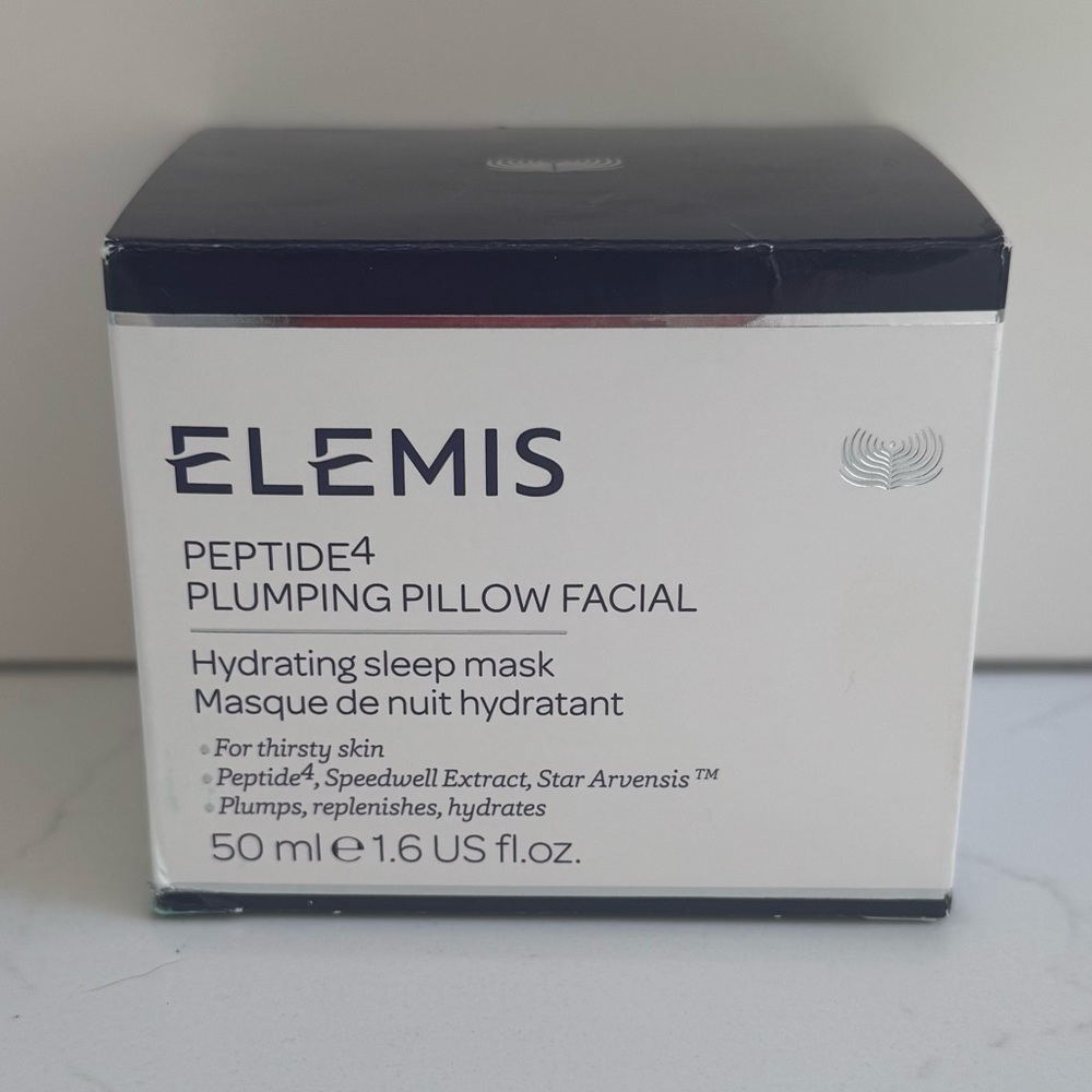ELEMIS Peptide4 Plumping Pillow Facial Hydrating Sleep Mask New in Box $78 50ml